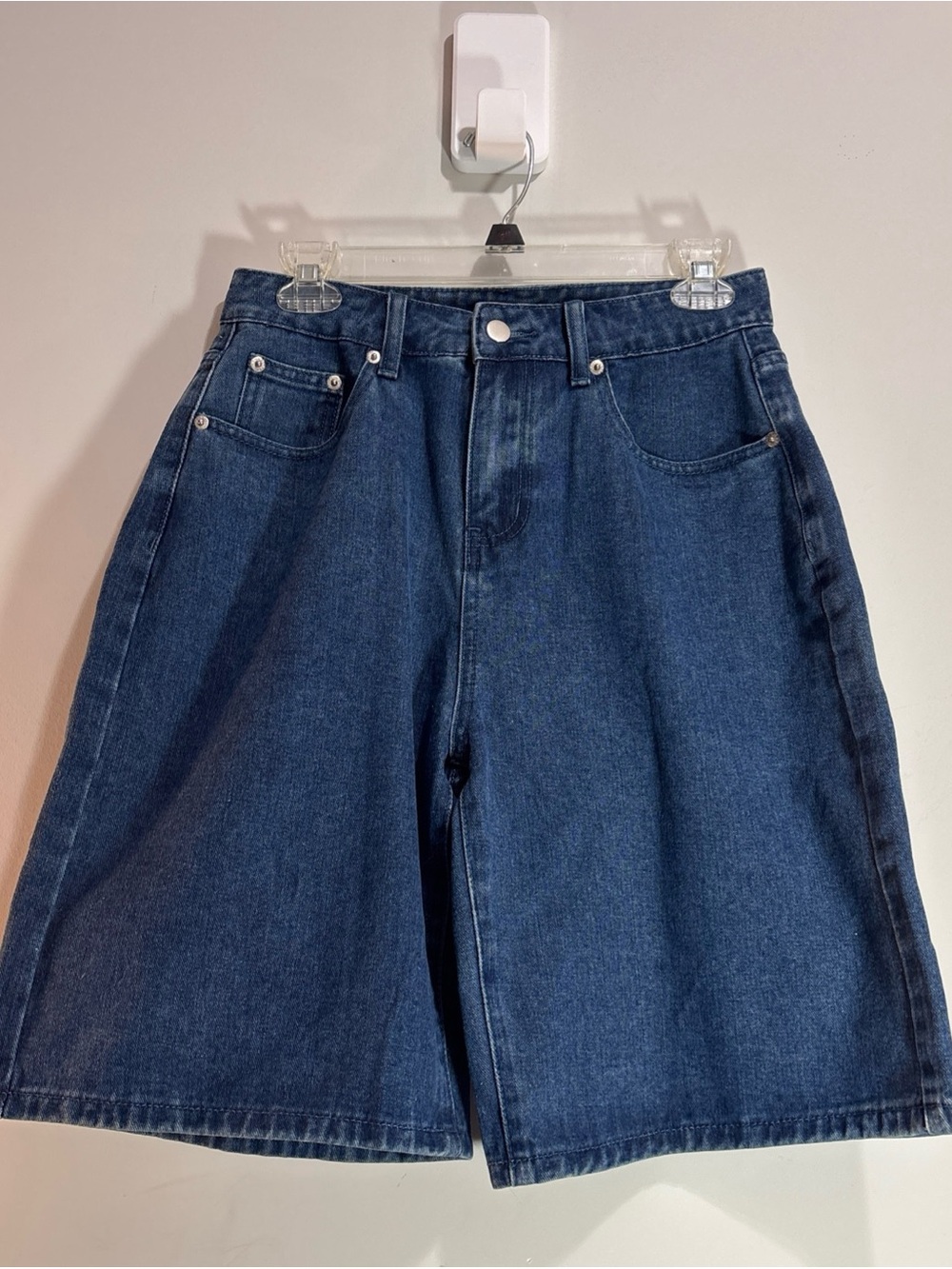 EM Hello Women’s High-Rise Dark Blue Denim Shorts. 1426